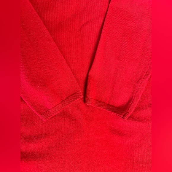 2 x $25 J.Jill Perfect Red Ribbed Side Panel Tunic Sweater Women’s M Long Sleeve - Picture 7 of 13